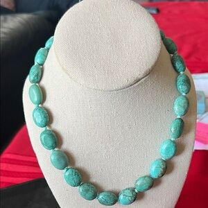 Turquoise Beaded Necklace 17”